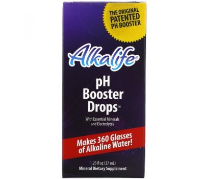 Alkalife, pH Booster Drops with Essential Minerals and Electrolytes, 1.25 fl oz (37 ml)