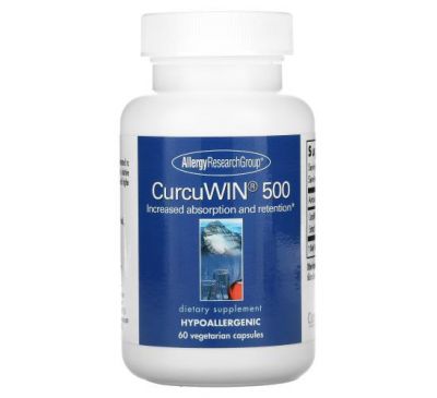 Allergy Research Group, CurcuWin 500, 60 вегетарианских капсул