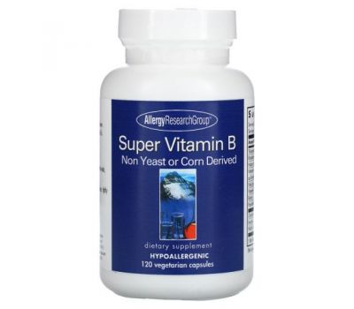 Allergy Research Group, Super Vitamin B Complex, 120 Vegetarian Capsules