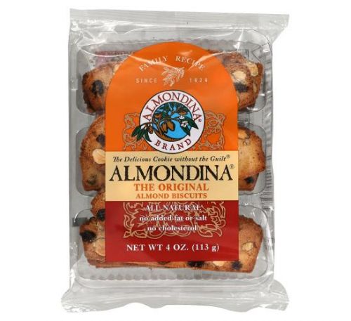Almondina, Оригинальное миндальное печенье, 113 г (4 унции)