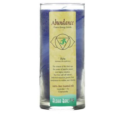 Aloha Bay, Chakra Energy Candle, Abundance, индиго, 11 унций