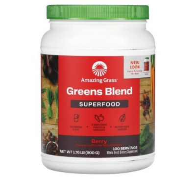 Amazing Grass, Green Superfood, Berry, 28.2 oz (800 g)