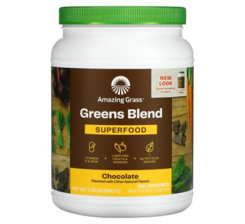 Amazing Grass, Green Superfood, шоколад, 800 г (28,2 унции)