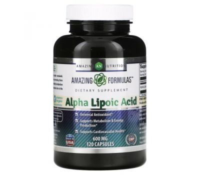 Amazing Nutrition,  Alpha Lipoic Acid, 600 mg, 120 Capsules
