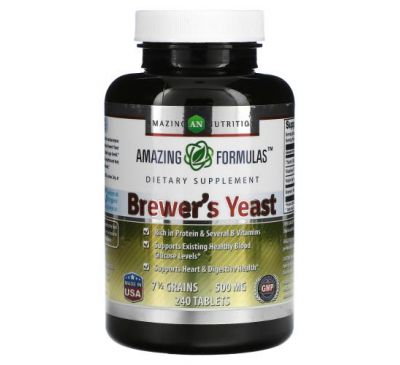 Amazing Nutrition, Brewer's Yeast, 250 mg, 240 Tablets