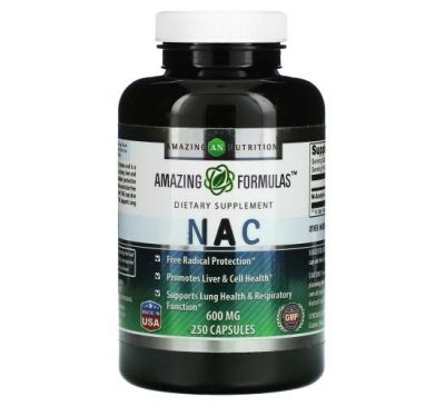Amazing Nutrition, NAC, 600 mg, 250 Capsules