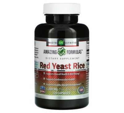 Amazing Nutrition, Red Yeast Rice, 600 mg, 120 Capsules