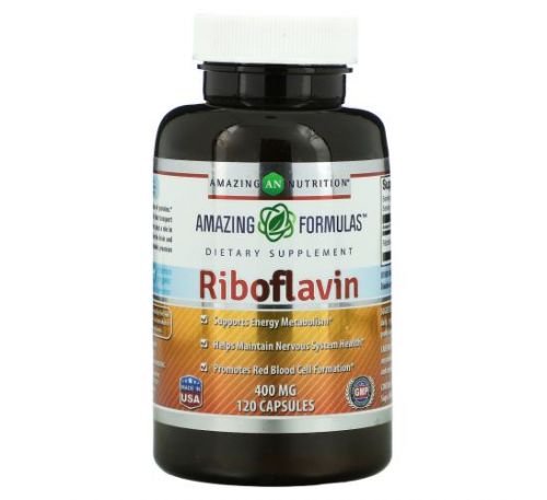 Amazing Nutrition, Рибофлавин, 400 мг, 120 капсул