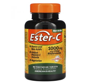 American Health, Ester-C, 1000 мг, 90 вегетаріанських таблеток