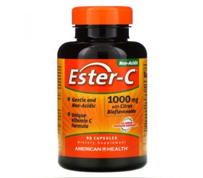 American Health, Ester-C з цитрусовими біофлавоноїдами, 1000 мг, 90 капсул