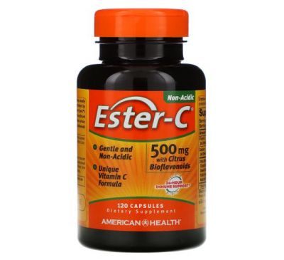 American Health, Ester-C з цитрусовими біофлавоноїдами, 500 мг, 120 капсул