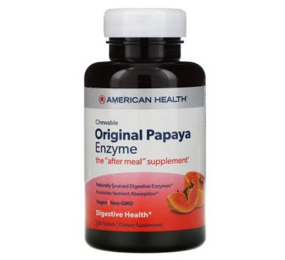 American Health, натуральний фермент папаї, 250 жувальних таблеток