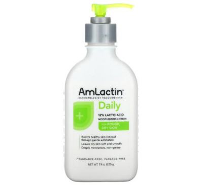 Amlactin, Daily, Увлажняющий лосьон с 12% молочной кислотой, без отдушек, 7,9 унции (225 г)