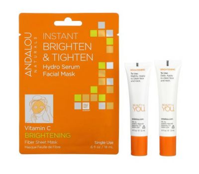 Andalou Naturals, Brightening Day to Night, 3 Piece Kit