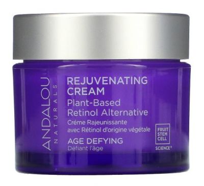 Andalou Naturals, Rejuvenating Cream, Plant-Based Retinol Alternative, Age Defying, 1.7 oz (50 g)