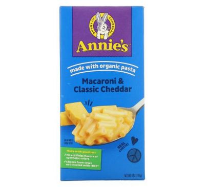 Annie's Homegrown, Macaroni & Classic Cheddar, 6 oz (170 g)