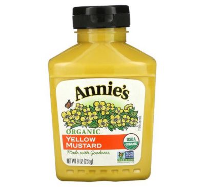 Annie's Naturals, Organic Yellow Mustard, 9 oz (255 g)