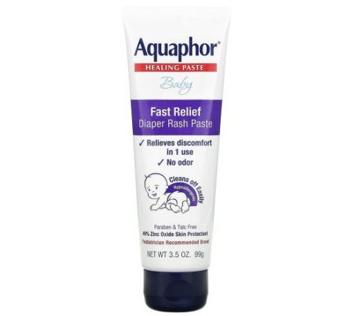 Aquaphor, лечебная мазь для детей, быстрое устранение опрелостей от подгузников, 99 г (3,5 унции)