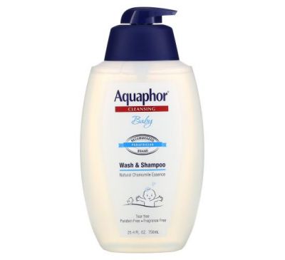 Aquaphor, Baby, дитячий гель для душу та шампунь, без ароматизаторів, 750 мл (25,4 рідк. унції)