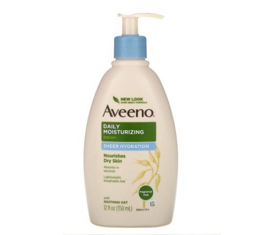 Aveeno, Active Naturals, ежедневный увлажняющий лосьон для тела, без отдушки, 12 жидк. унц. (350 мл)