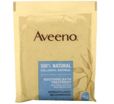 Aveeno, Active Naturals, успокаивающее средство для ванны, без запаха, 8 пакетиков для ванны одноразового применения, 42 г (1,5 унции) каждый.
