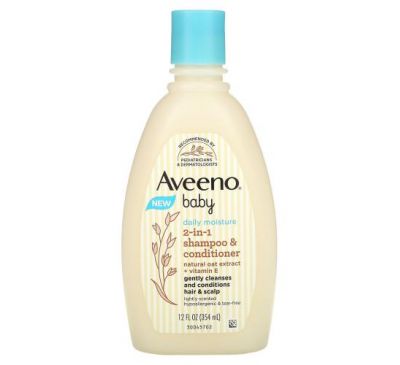 Aveeno, Для детей, увлажняющий шампунь и кондиционер для ежедневного применения 2 в 1, 354 мл (12 жидк. Унций)