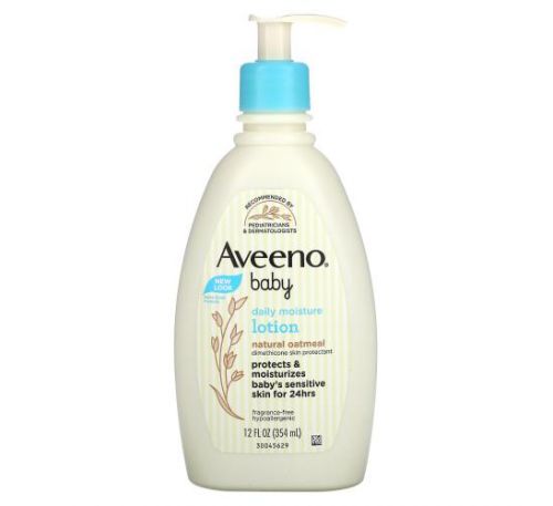 Aveeno, Baby, увлажняющий лосьон для ежедневного применения, для детей, без запаха, 354 мл (12 жидк. унций)