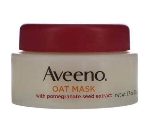 Aveeno, овсяная косметическая маска с экстрактом семян граната, для сияния кожи, 50 г (1,7 унции)