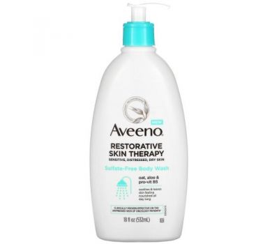 Aveeno, Restorative Skin Therapy, Sulfate-Free Body Wash,  18 fl oz (532 ml)