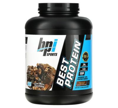 BPI Sports, Best Protein, Advanced 100% Protein Formula, Chocolate Brownie, 5.1 lbs (2,329 g)