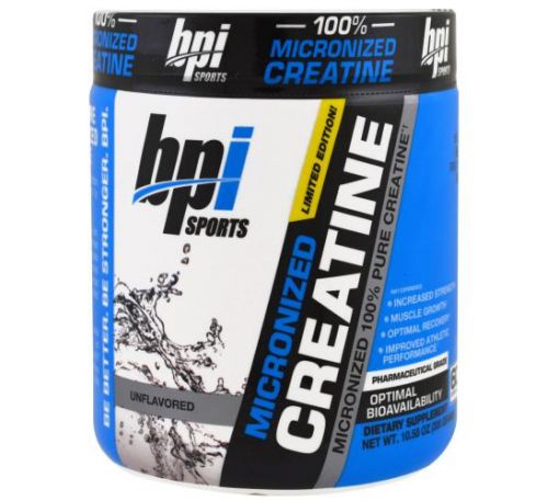 BPI Sports, Micronized Creatine, Limited Edition, Unflavored, 10.58 oz (300 g)