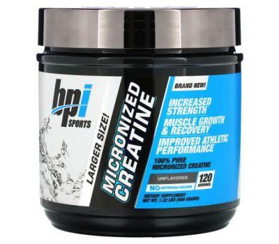 BPI Sports, Micronized Creatine, Limited Edition, Unflavored, 1.32 lbs (600 g)