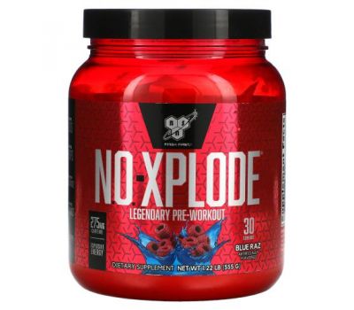 BSN, N.O.-Xplode, Legendary Pre-Workout, Blue Raz, 1.22 lbs (555 g)