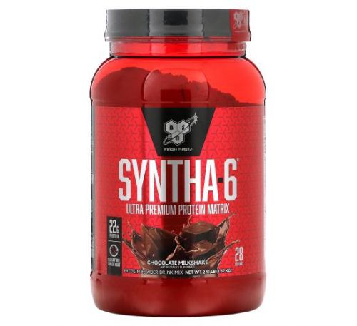 BSN, Syntha-6, Ultra Premium Protein Matrix, Chocolate Milkshake, 2.91 lbs (1.32 kg)