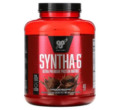 BSN, Syntha-6, белковая матрица ультрапремиум, шоколадный молочный коктейль, 2,27 кг