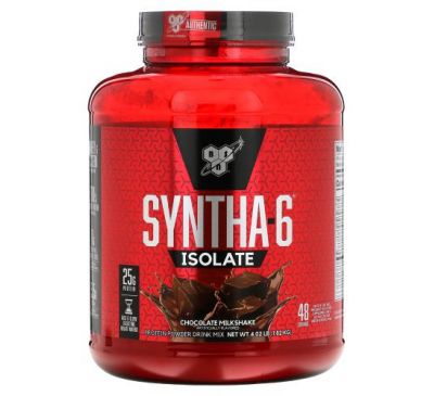 BSN, Syntha-6 Isolate, Protein Powder Drink Mix, Chocolate Milkshake, 4.02 lb (1.82 kg)