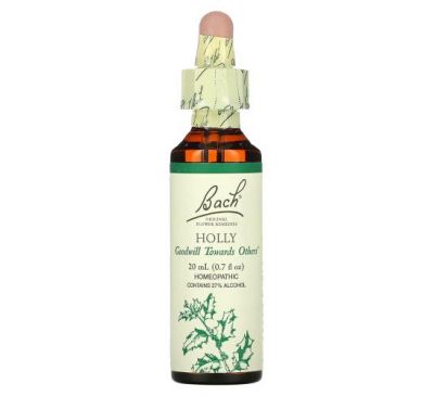 Bach, Original Flower Remedies, Holly, 0.7 fl oz (20 ml)