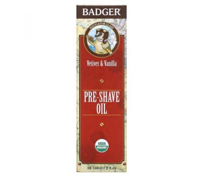 Badger Company, Pre-Shave Oil, Navigator Class, Vetiver & Vanilla, 2 fl oz (59.1 ml)