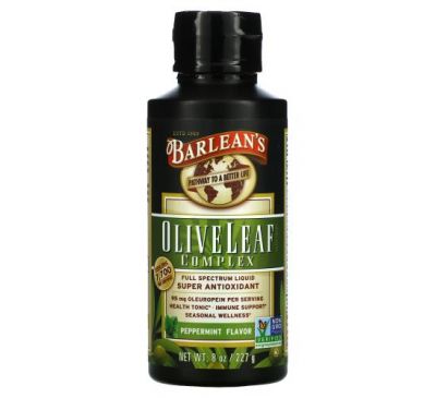 Barlean's, Olive Leaf Complex, Peppermint, 8 oz ( 227 g)
