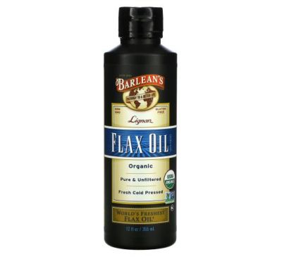Barlean's, Organic Lignan Flax Oil, 12 fl oz (355 ml)