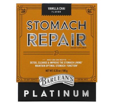 Barlean's, Stomach Repair, Vanilla Chai , 6.35 oz (180 g)