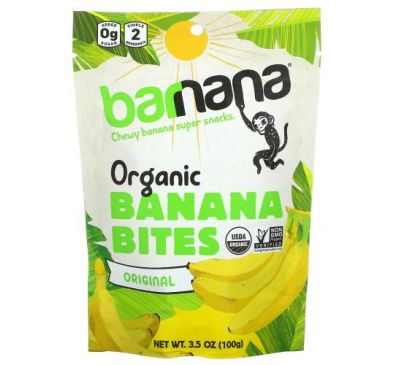 Barnana, Organic Banana Bites, Original, 3.5 oz (100 g)
