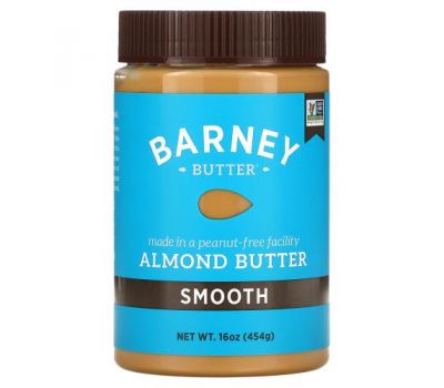 Barney Butter, Almond Butter, Smooth, 16 oz (454 g)