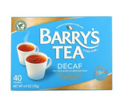 Barry's Tea, Decaf Blend, 40 Tea Bags, 4.4 oz (125 g)