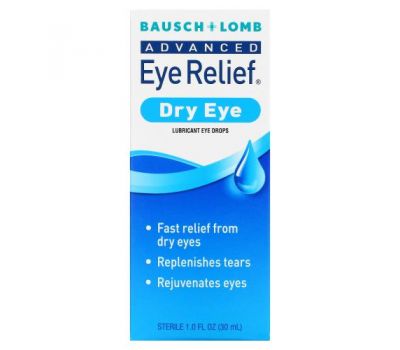 Bausch + Lomb, Advanced Eye Relief, средство против сухости глаз, 30 мл (1,0 жидк. Унция)
