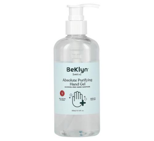 BeKLYN, Absolute Purifying Hand Gel, Alcohol-Free Hand Sanitizer, 10.14 fl oz (300 ml)