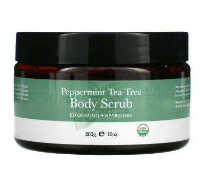 Beauty By Earth, Body Scrub, Peppermint Tea Tree, 10 oz (283 g)