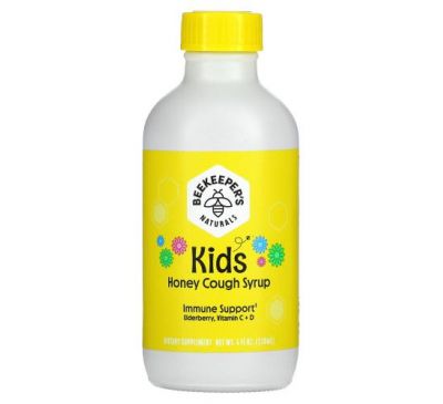 Beekeeper's Naturals, Kids, Honey Cough Syrup, 4 fl oz (118 ml)