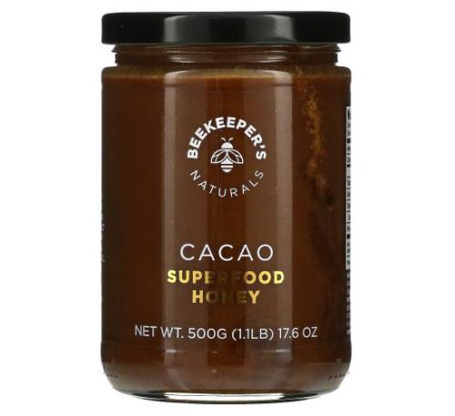Beekeeper's Naturals, Superfood Honey, какао, 500 г (17,6 унції)