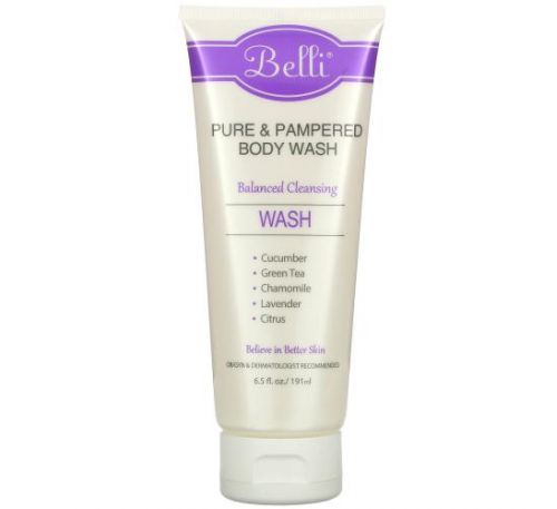 Belli Skincare, Pure & Pampered Body Wash,  6.5 fl oz (191 ml)